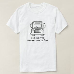 Bus Outline Bus Driver Appréciation Day T-Shirt