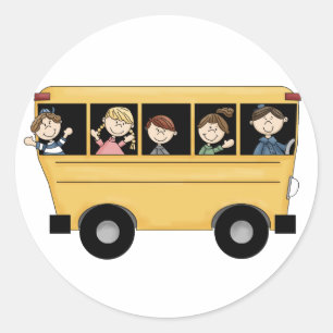 Bus scolaire avec Stickers D2 pour enfants et cond