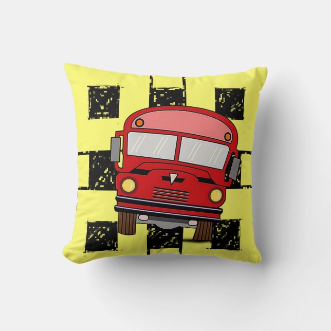 Bus scolaire coussin (Recto)