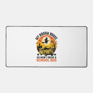 Bus Scolaire Sorcière Halloween Design Vintage Ens