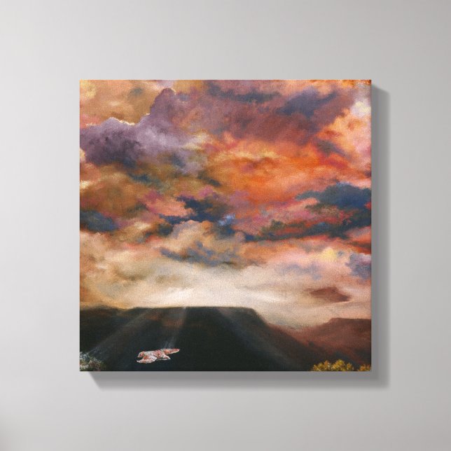 Buse à queue rousse sur toile enveloppée de mesas (Recto)