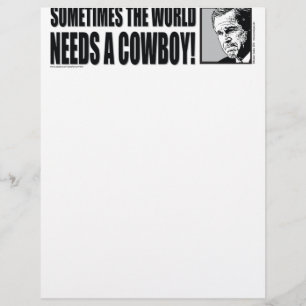 BUSH--COW-BOY-Blanc