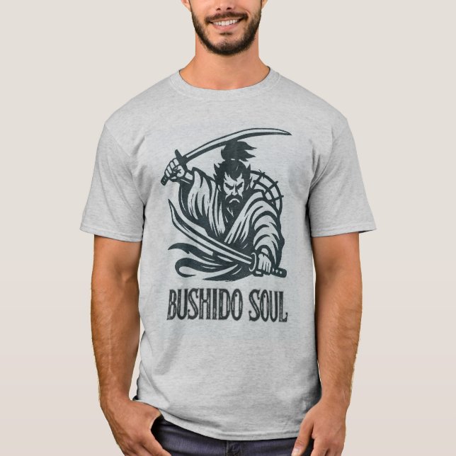 Bushido Soul - Samurai Spirit Warrior T-Shirt | (Devant)