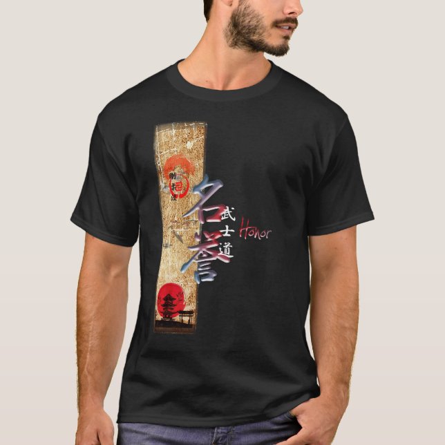 Bushido Vertu d'honneur Goju Ryu Karate T-Shirt (Devant)