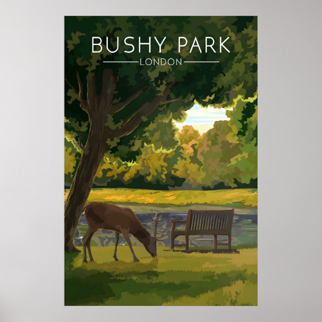 Bushy Park Londres Affiche de voyage (Devant)