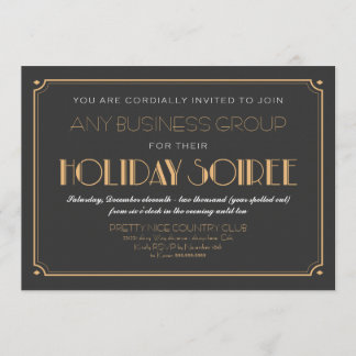 Business Art Déco Soiree Fête Invitations