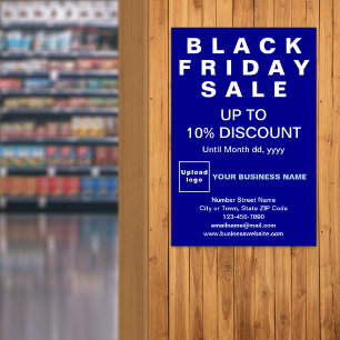 Business Black Vendredi Vente Blue Poster