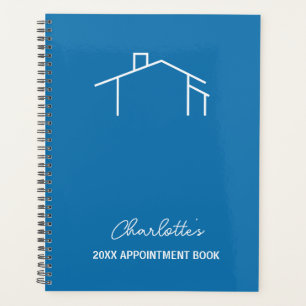 Business Blue House Logo Planificateur du carnet d
