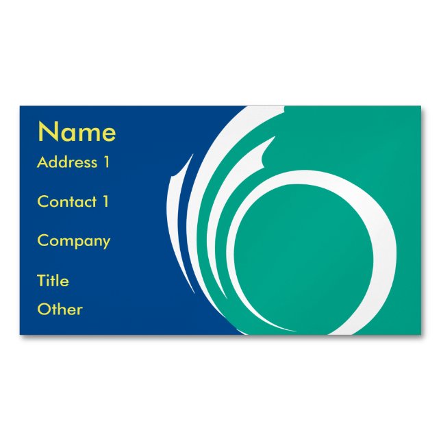 Business Card Magnet with Flag of Ottawa, Canada (devant)