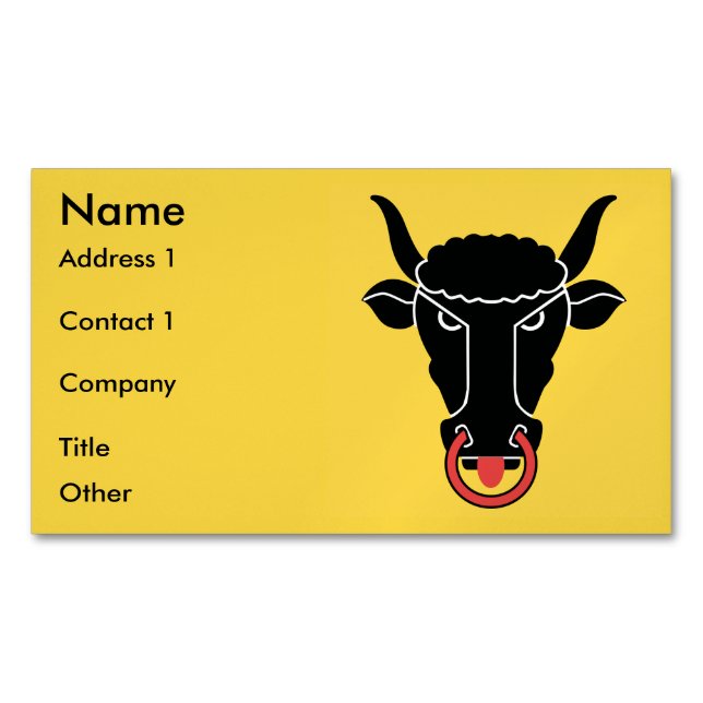 Business Card Magnet with Flag of Uri, Switzerland (devant)