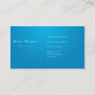 Business cartes de visite Blue/White professionnel