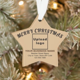 Business Christmas Light Brown Star Acrylique