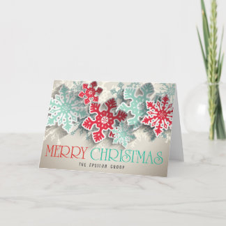 Business Corporate Snowflakes Joyeuse carte de Noë