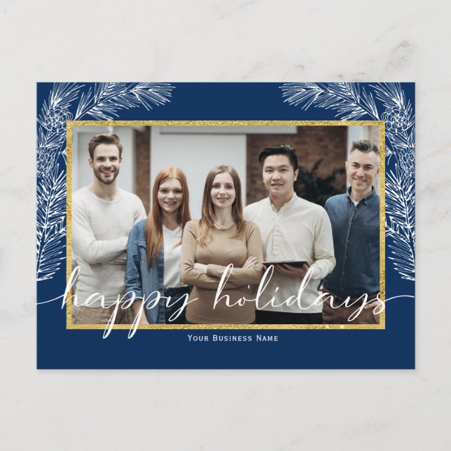 Business Happy Holiday avec cartes postales photo (Devant)