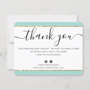 BUSINESS LOGO MERCI élégant or rose parties scinti