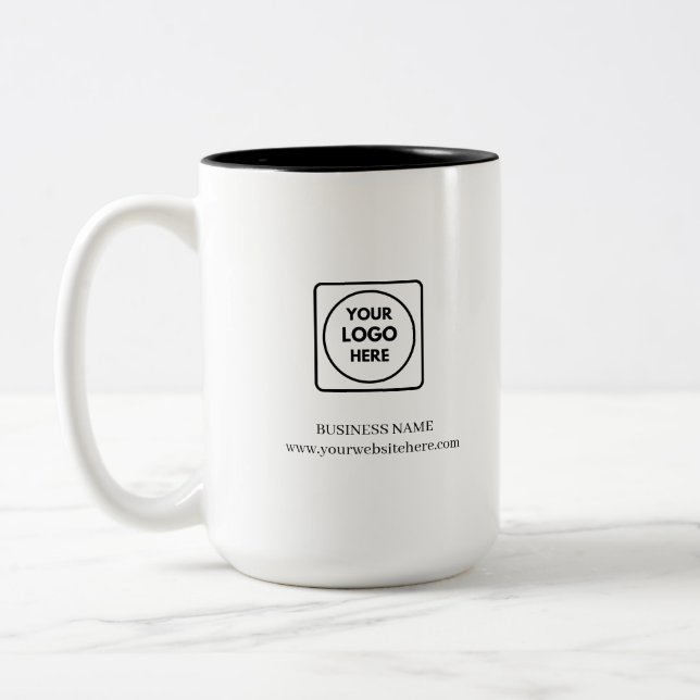 Business Logo Promotional Two Tone Mug (Gauche)