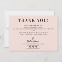 BUSINESS MERCI chic simple moderne rose pâle