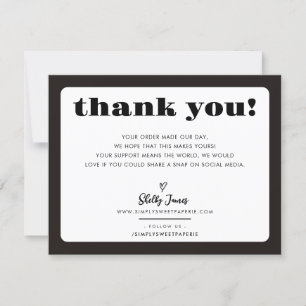 BUSINESS MERCI logo chic moderne noir blanc