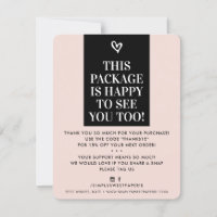 BUSINESS MERCI moderne audacieux rose vif noir