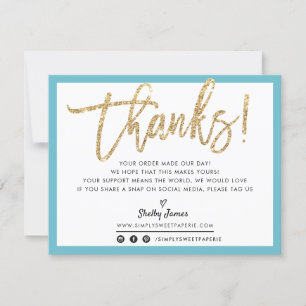 BUSINESS MERCI moderne chic or parties scintillant