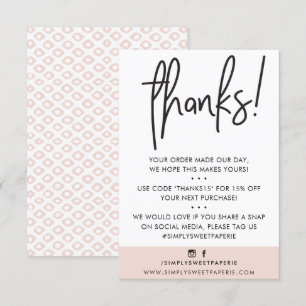 BUSINESS MERCI moderne client blush rose ikat