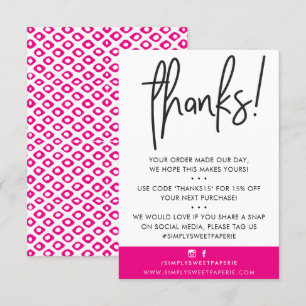 BUSINESS MERCI moderne client rose chaud ikat