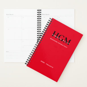 Business Modern Simple Monogramme Logo Rouge Noir