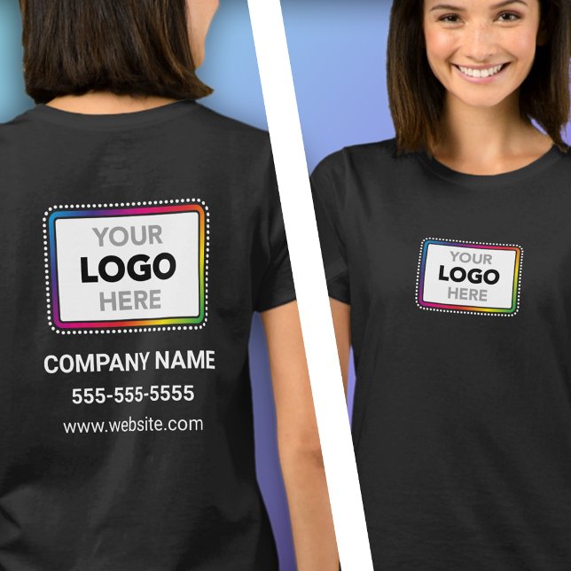 Business Promo T-Shirt with Front and Back Logo (Créateur téléchargé)