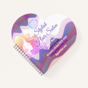 Business Rainbow Waves Spiral Carnet avec logo