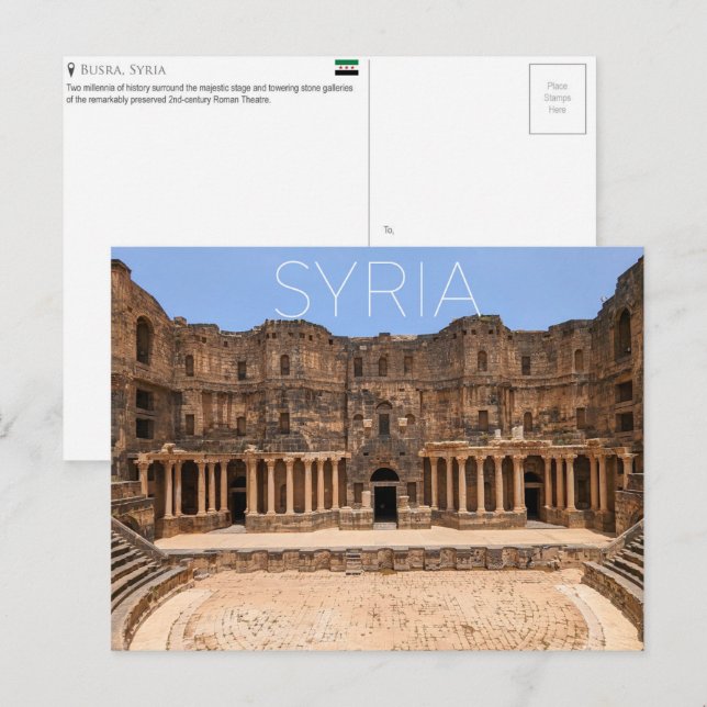 Busra, carte postale de voyage en Syrie (Devant / Derrière)