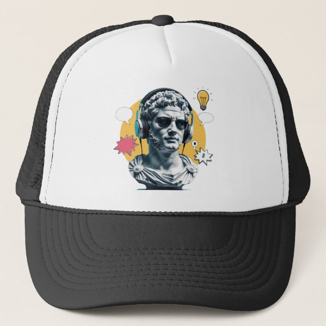 Buste romain avec casque - Casquette papa esthétiq (Devant)