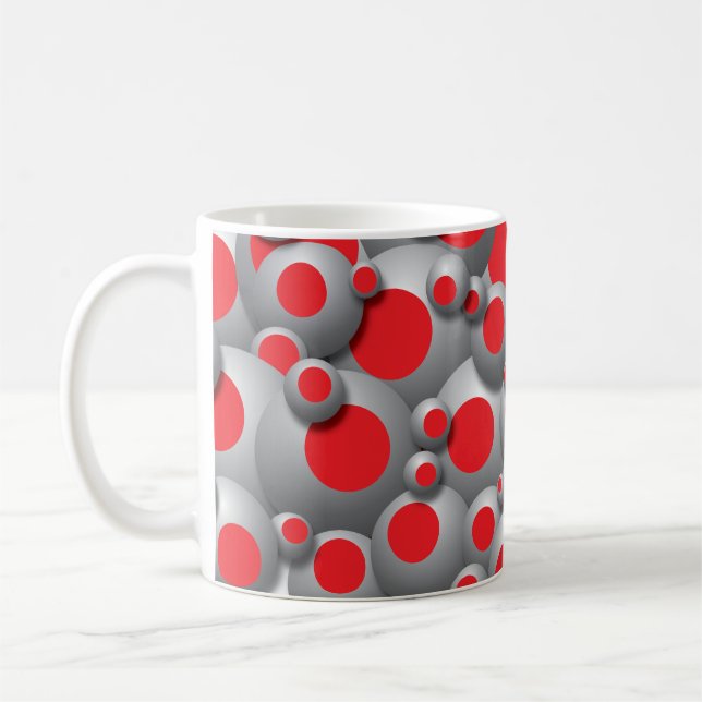 Bustings Bubbles Red Coffee Mug (Gauche)