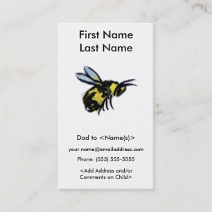 Busy Bee Daddy Custom Photo Calling Playdate Carte