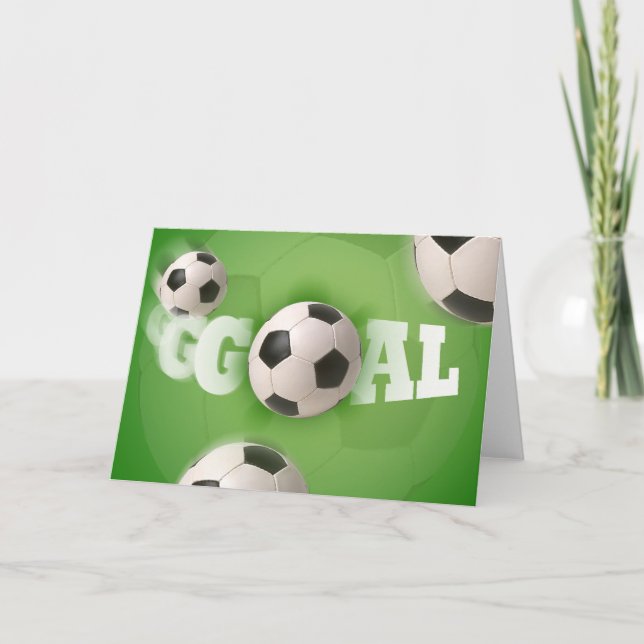 But de football de balle de football - Carte de vo (Devant)