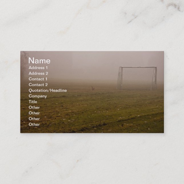 But du football dans le carte de visite de (Devant)