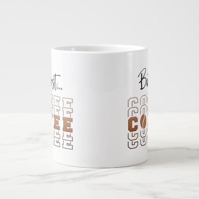 But First Coffee 20oz Jumbo Funny Specialty Mug (Devant)