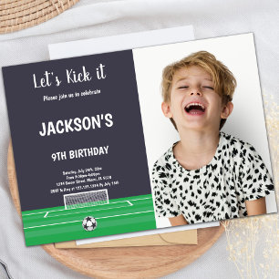 But Football Anniversaire Invitations avec photo