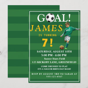 But ! Invitation d'anniversaire de football pour e