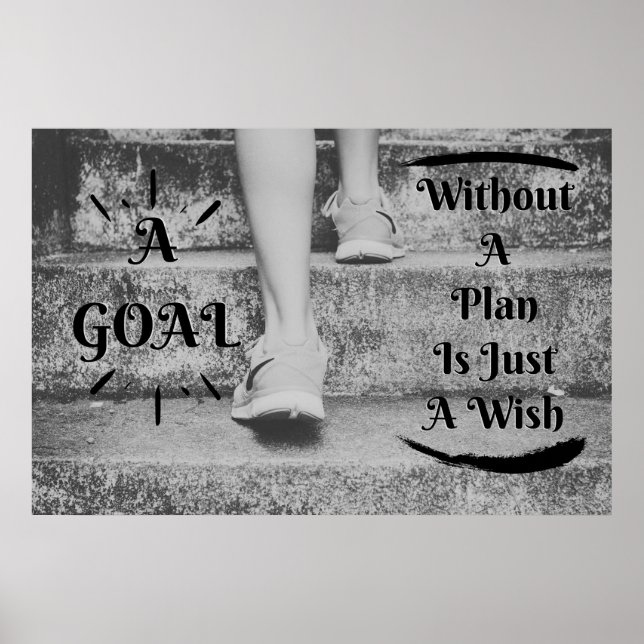 "But" Poster positif d'art mural (Devant)