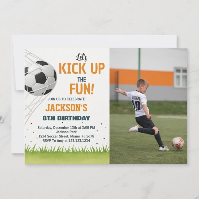 But Scorer Football Anniversaire Invitation (Devant)