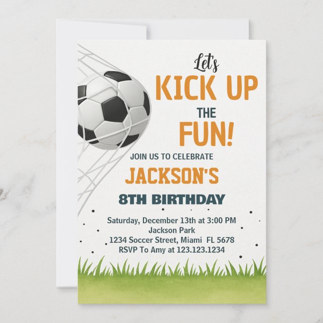 But Scorer Football Anniversaire Invitation (Devant)