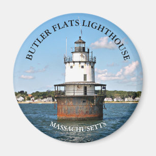 Butler Flats Phare Massachusetts Magnet rond