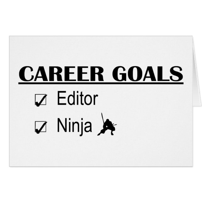 Buts de carrière de Ninja - rédacteur (Devant horizontal)