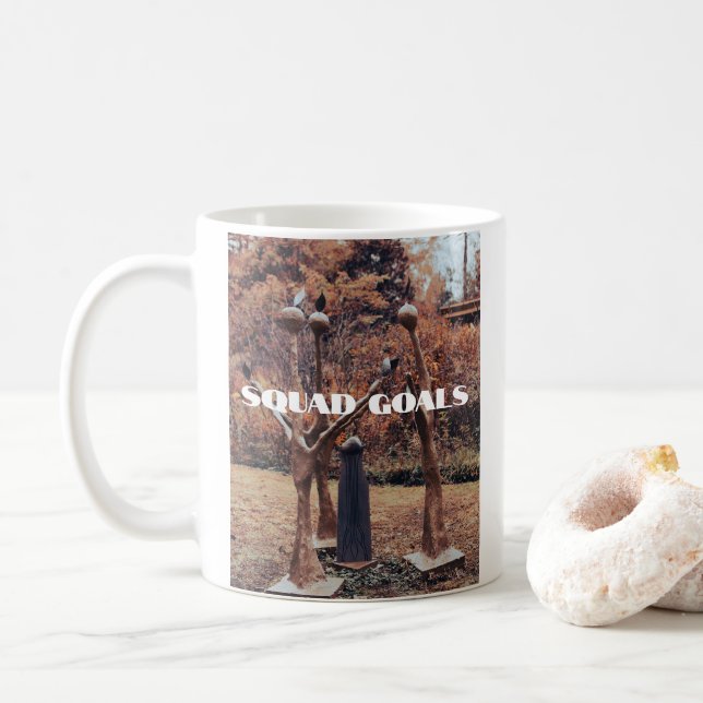 Buts de la brigade blanche Mug Fall Arrière - plan (Avec donut)