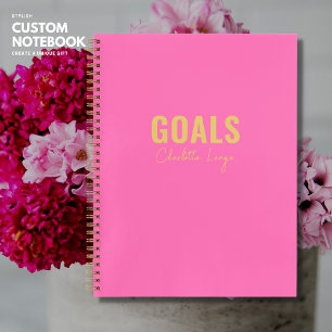 Buts Rose Carnet Personnalisé À Faire Liste
