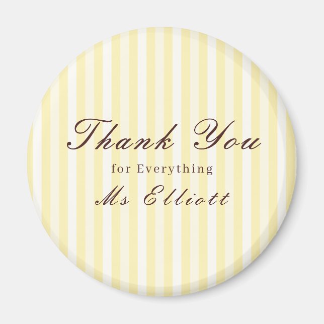Buttercup - Personalised Thank You Teacher Magnet (Devant)