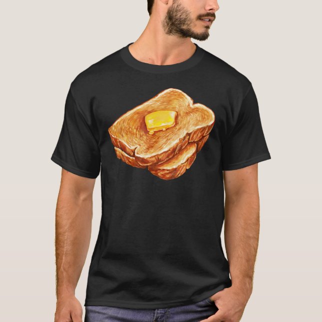 Buttered Toast Pattern Classic T-shirt (Devant)