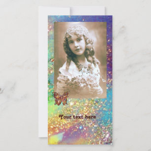 BUTTERFLY IN SPARKLES violet clair or rose rose ro