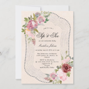 buvette à fleurs rose bordeaux rustique et voir in