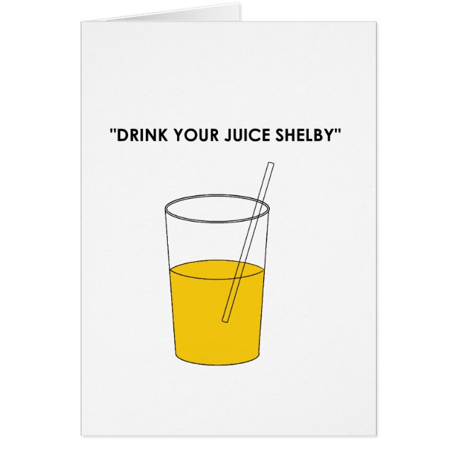 Buvez de votre jus Shelby (Devant)
